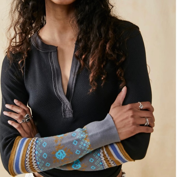 Free People Mikah Layering Cuff Black Combo - Picture 3 of 3